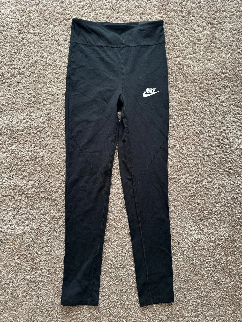 Nike Black Girls' Logo Performance Leggings